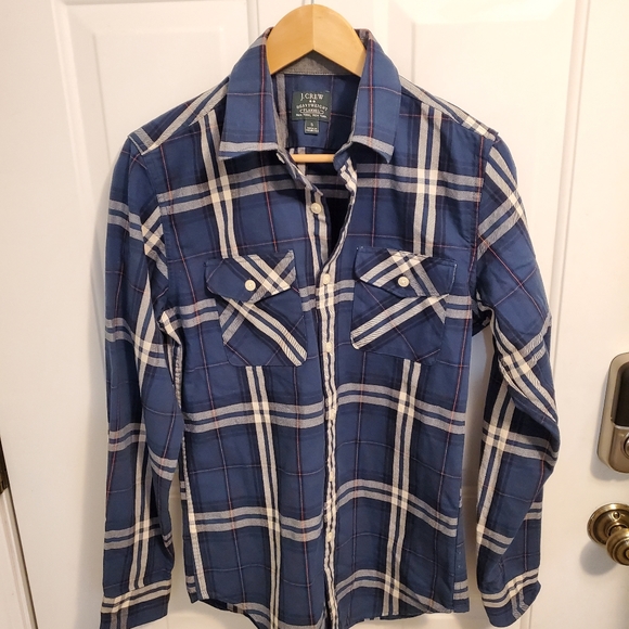 J. Crew Heavyweight Flannel Mens Small Excellent - Picture 1 of 3